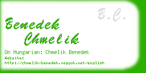 benedek chmelik business card